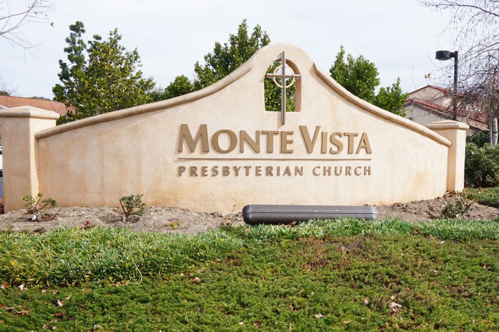 Monte Vista Church Concrete Sign Concrete Commercial Sign at Monte Vista Church